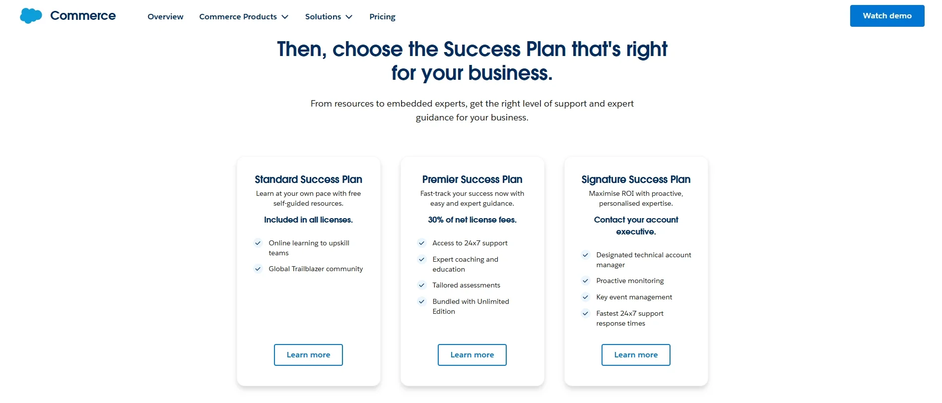 Salesforce success plan