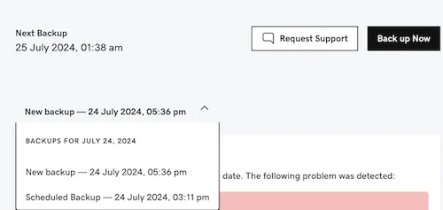 Schedule GoDaddy backup