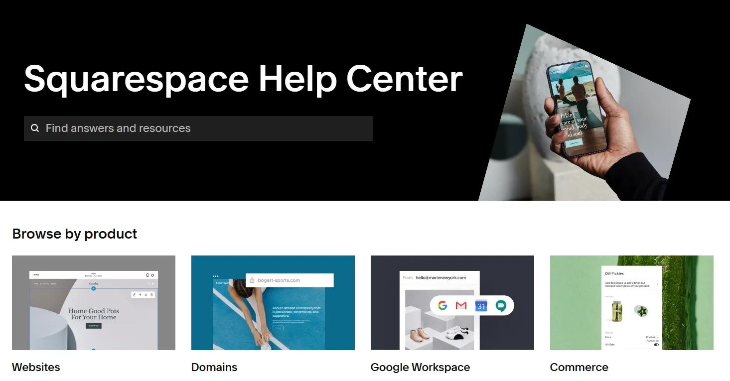 Squarespace help center