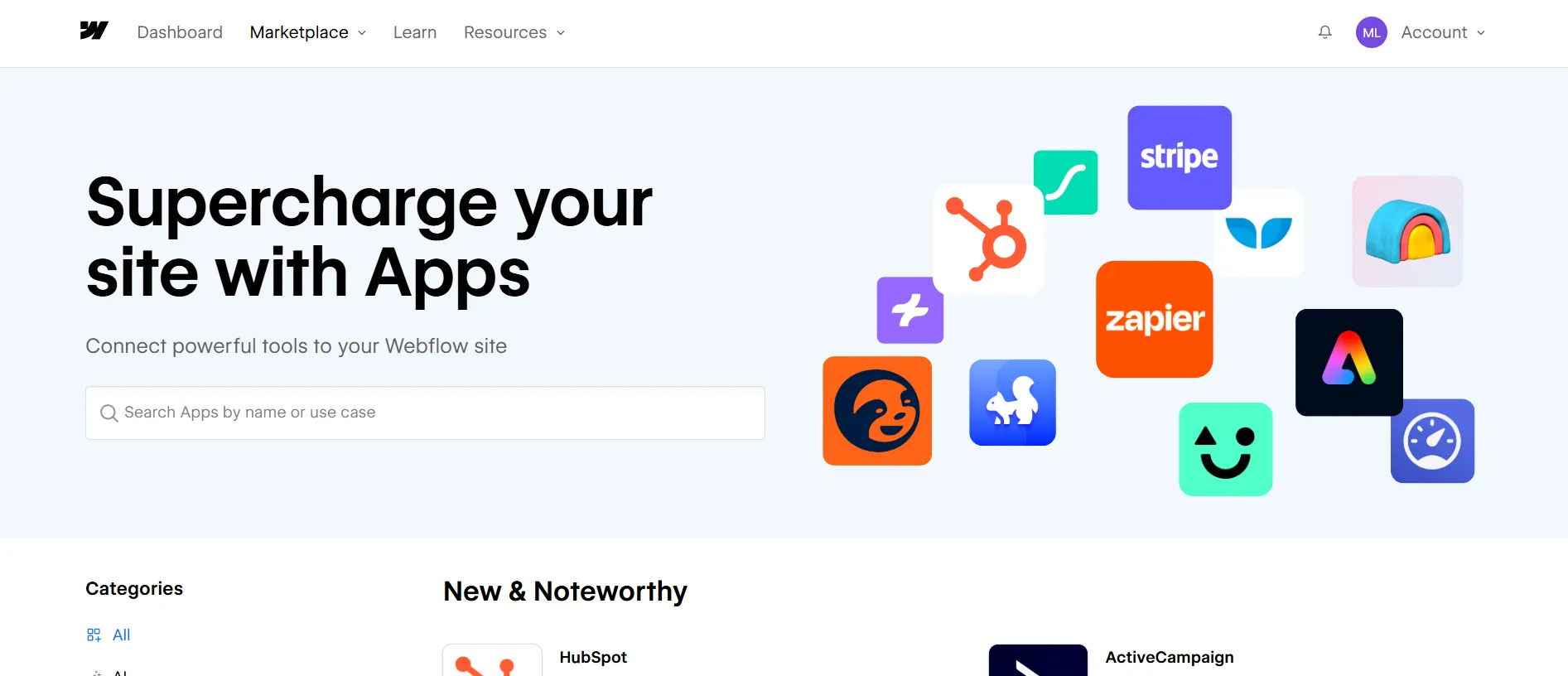 Webflow app store