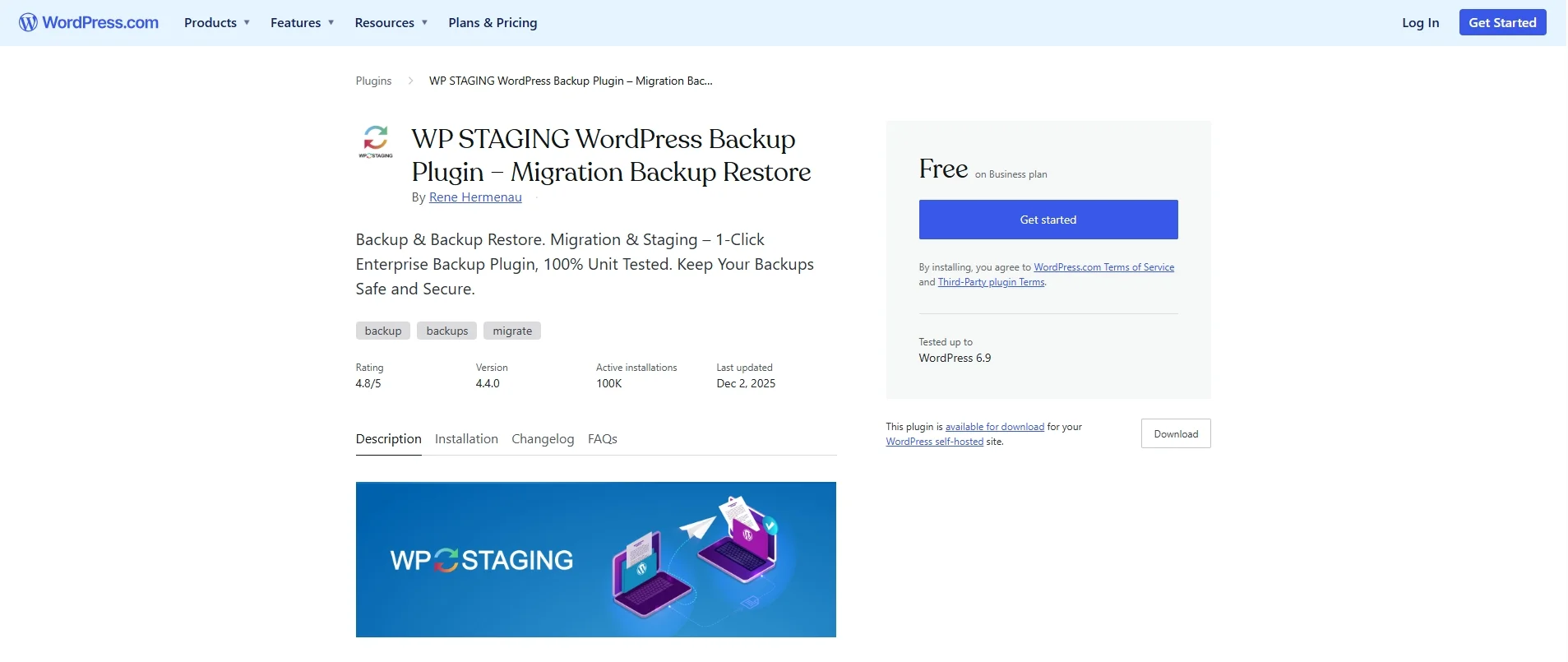 WP STAGING WordPress Backup Plugin