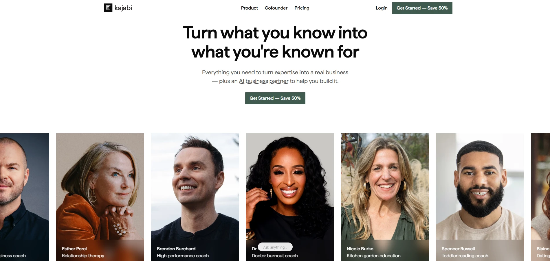 Kajabi homepage