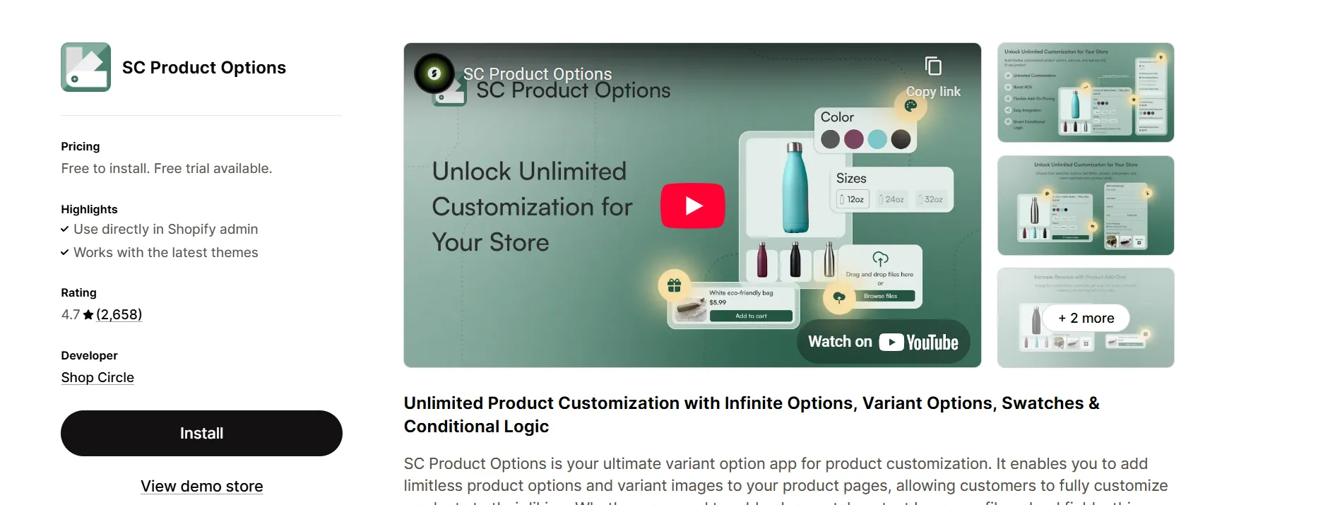 SC Product Options