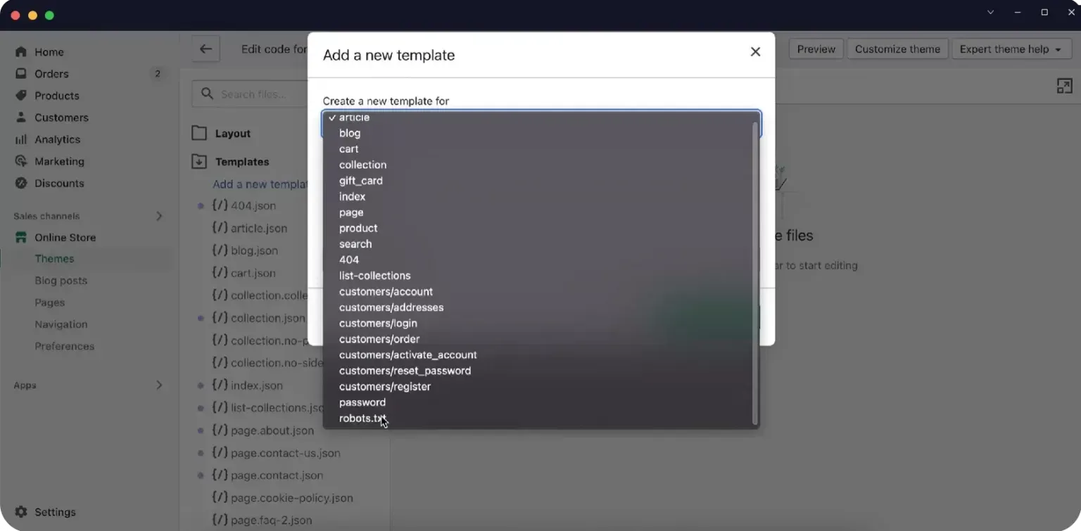 shopify-robot-txt-file
