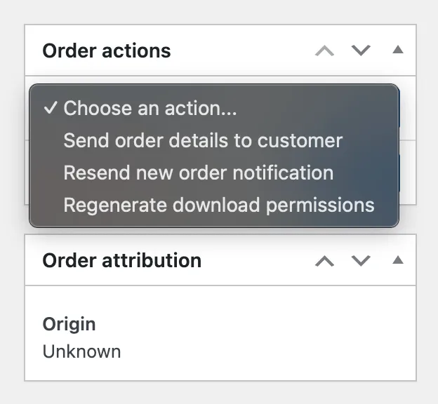 woocommerce order action