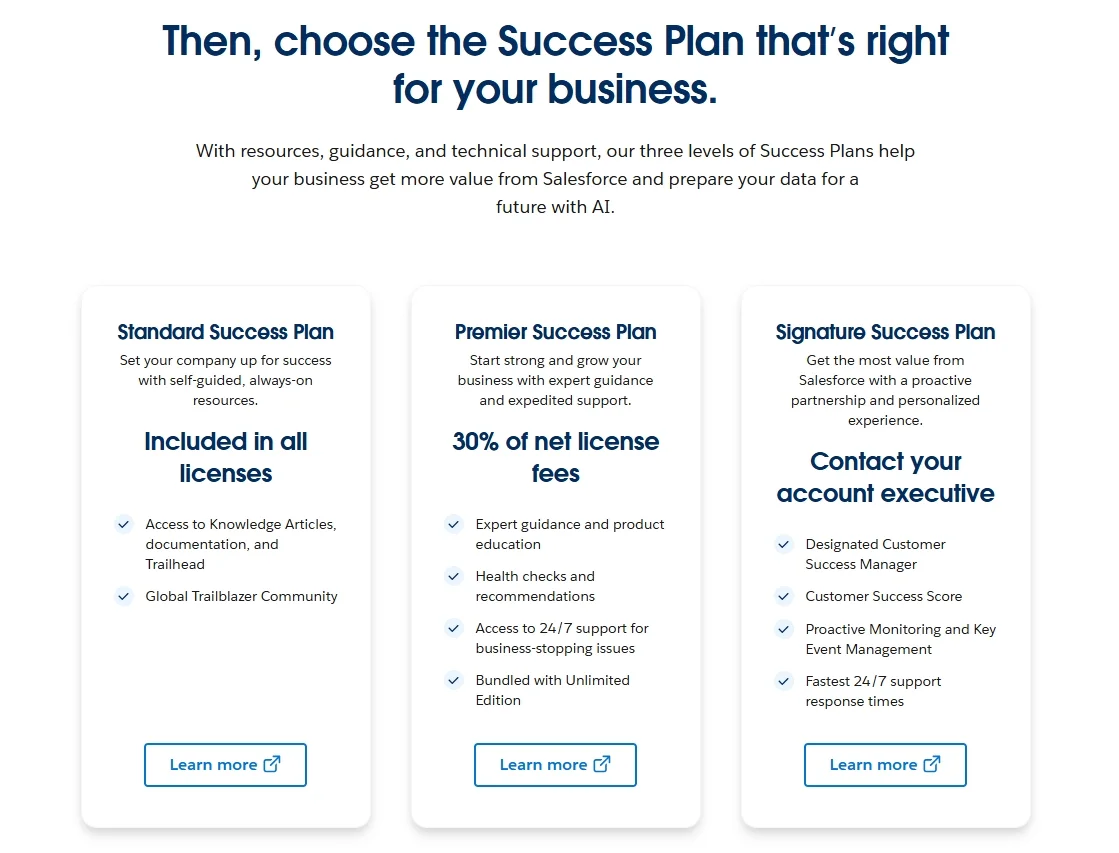 Salesforce Success Plan