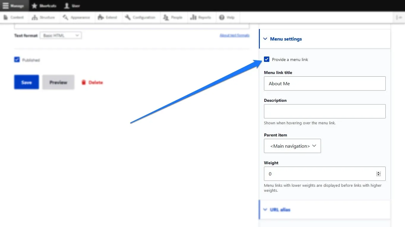 drupal-menu-settings