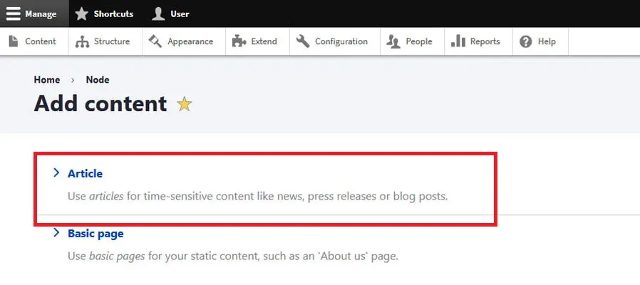 drupal-add-content-article