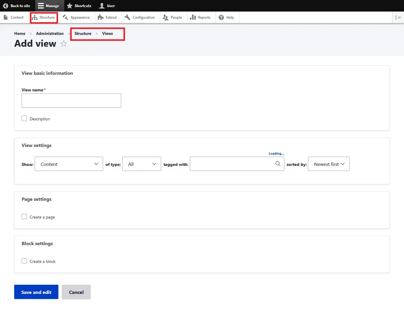 drupal-configure-view-settings