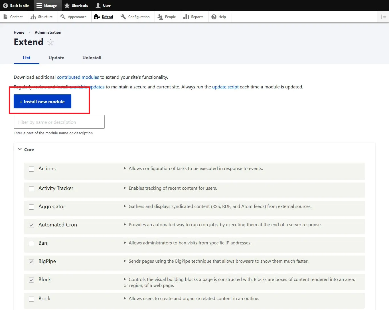 drupal-install-modules