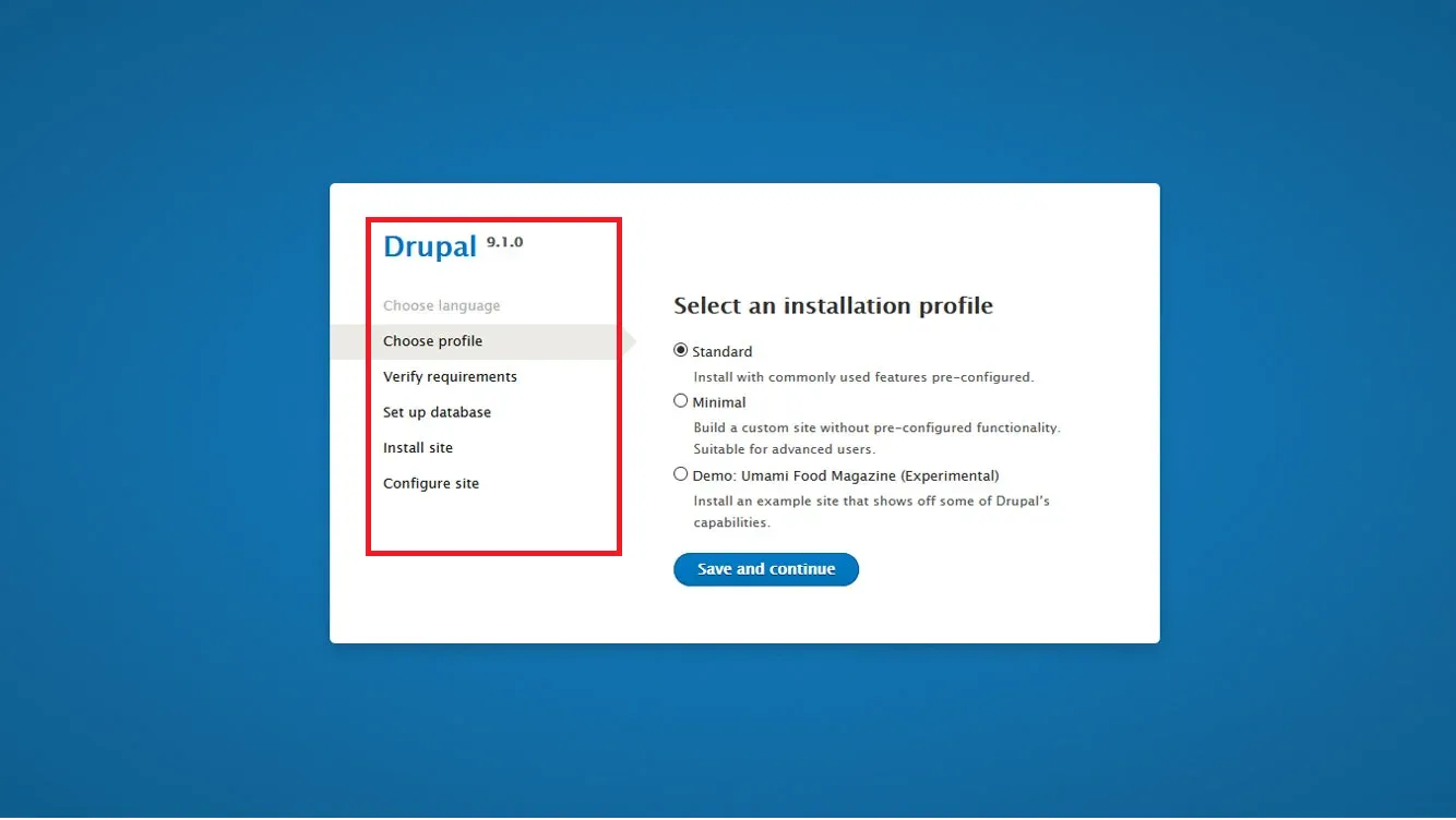drupal-launch-setup-wizard