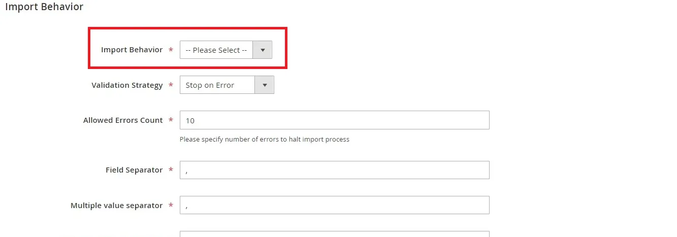 magento-import-behavior