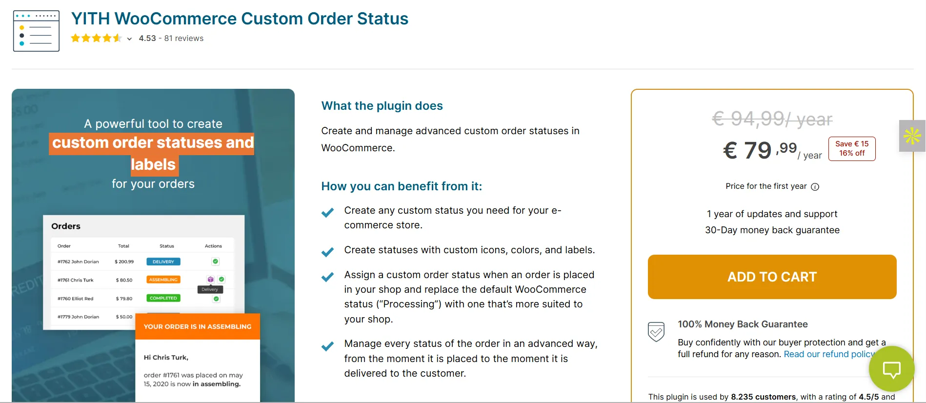 YITH WooCommerce Custom Order Status