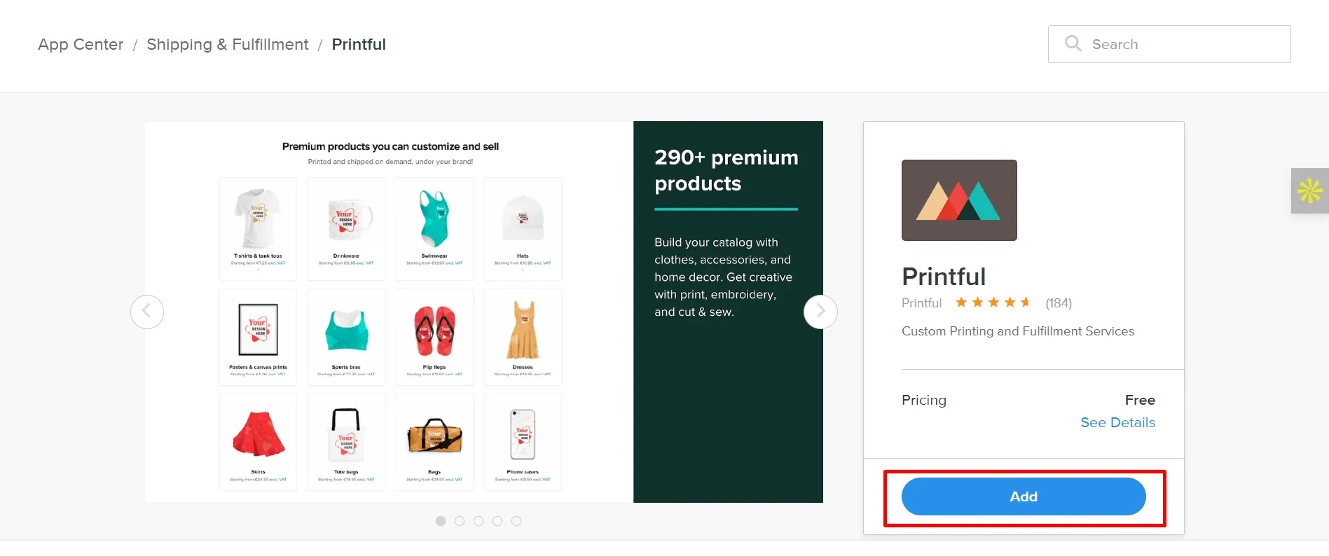 Add app on Weebly