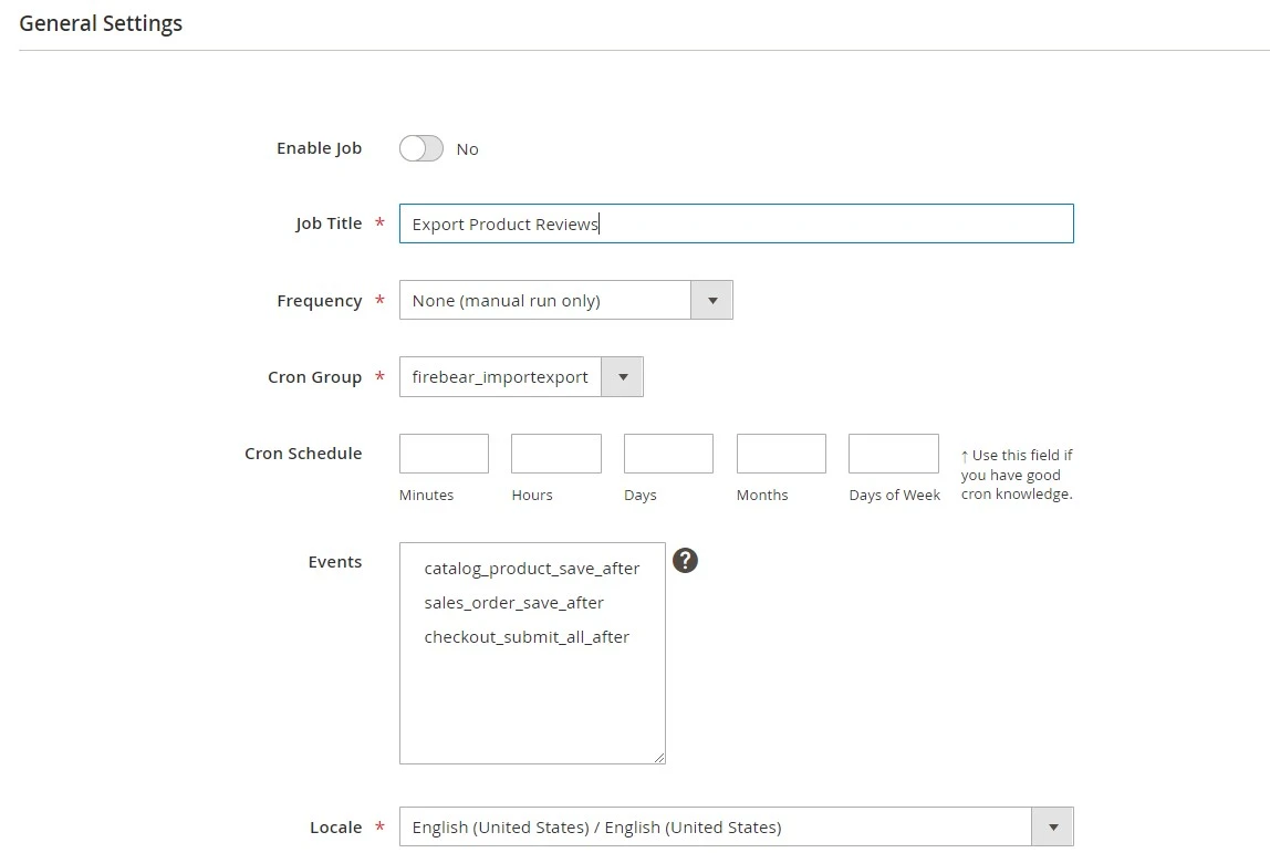 Step 2: Add new export job