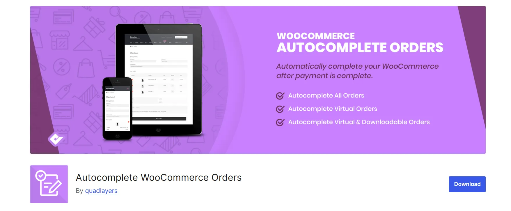 Autocomplete WooCommerce Orders