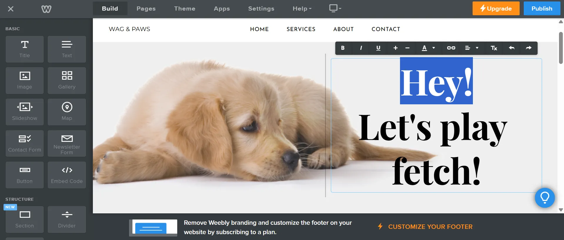 Edit Weebly text boxes