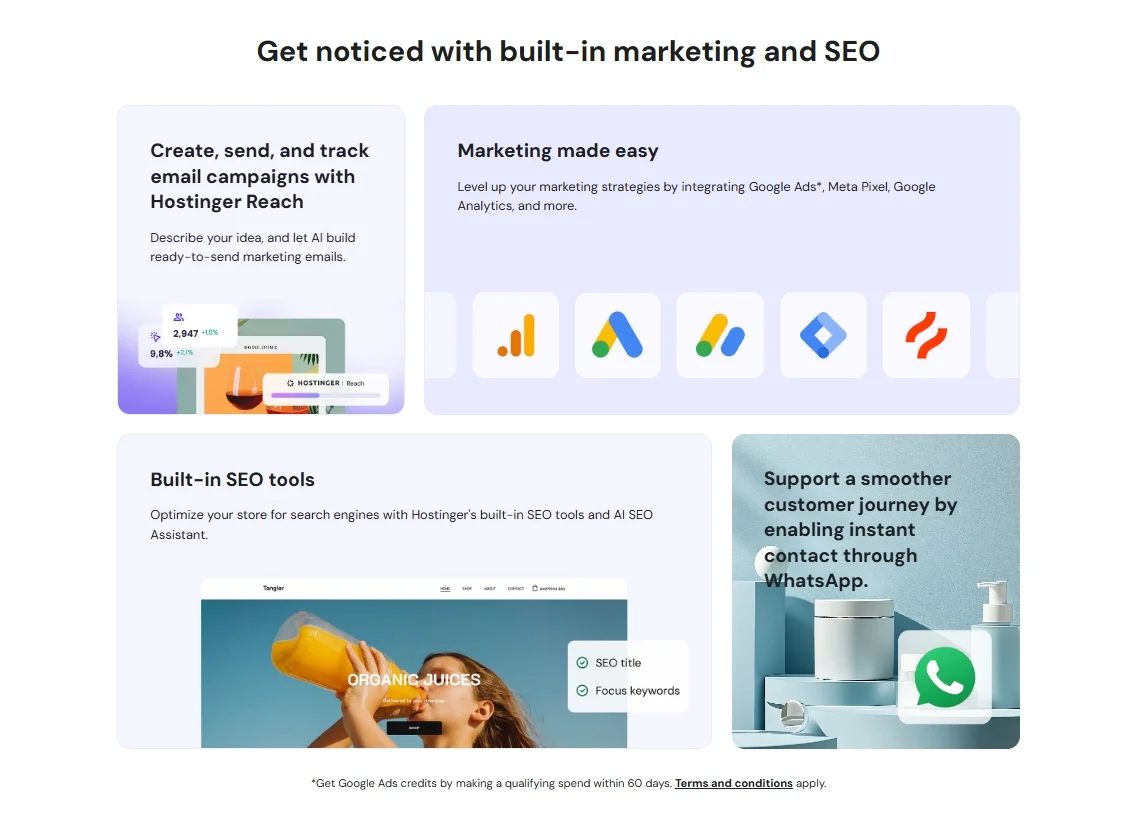 Hostinger marketing & SEO