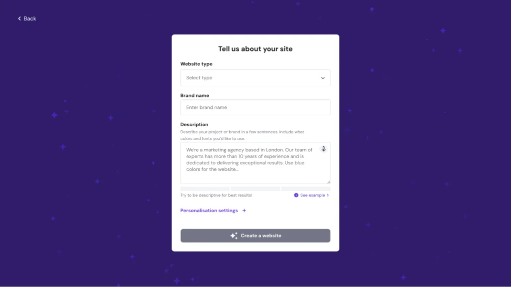 Hostinger set up wizard
