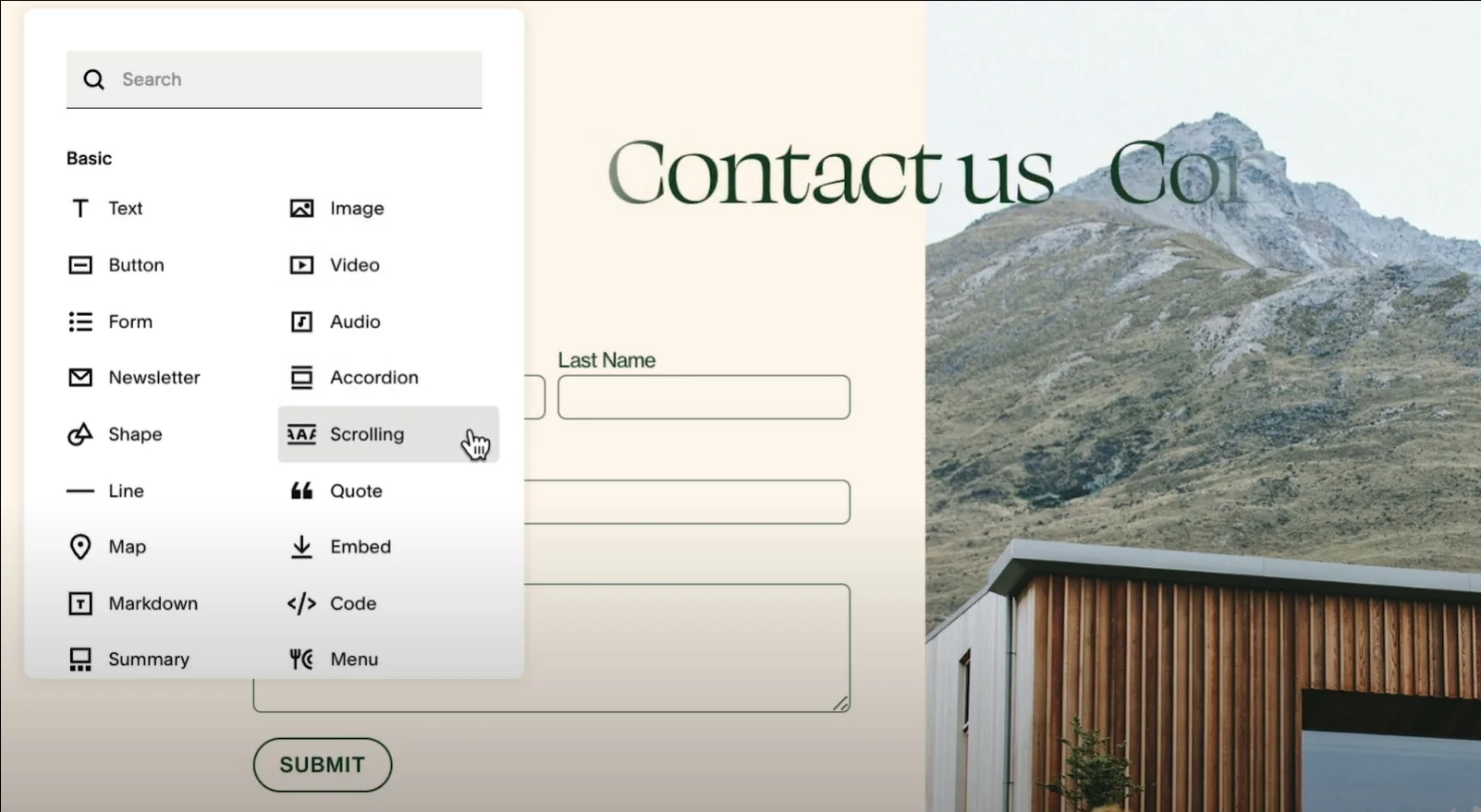 Squarespace website design