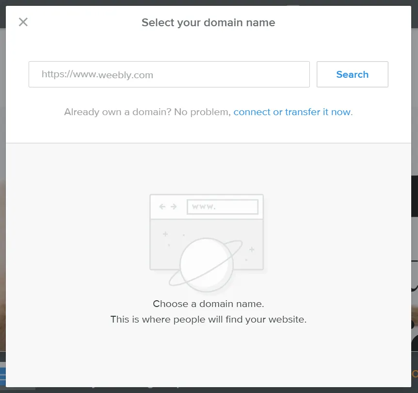 Step 4a: Create your Weebly domain