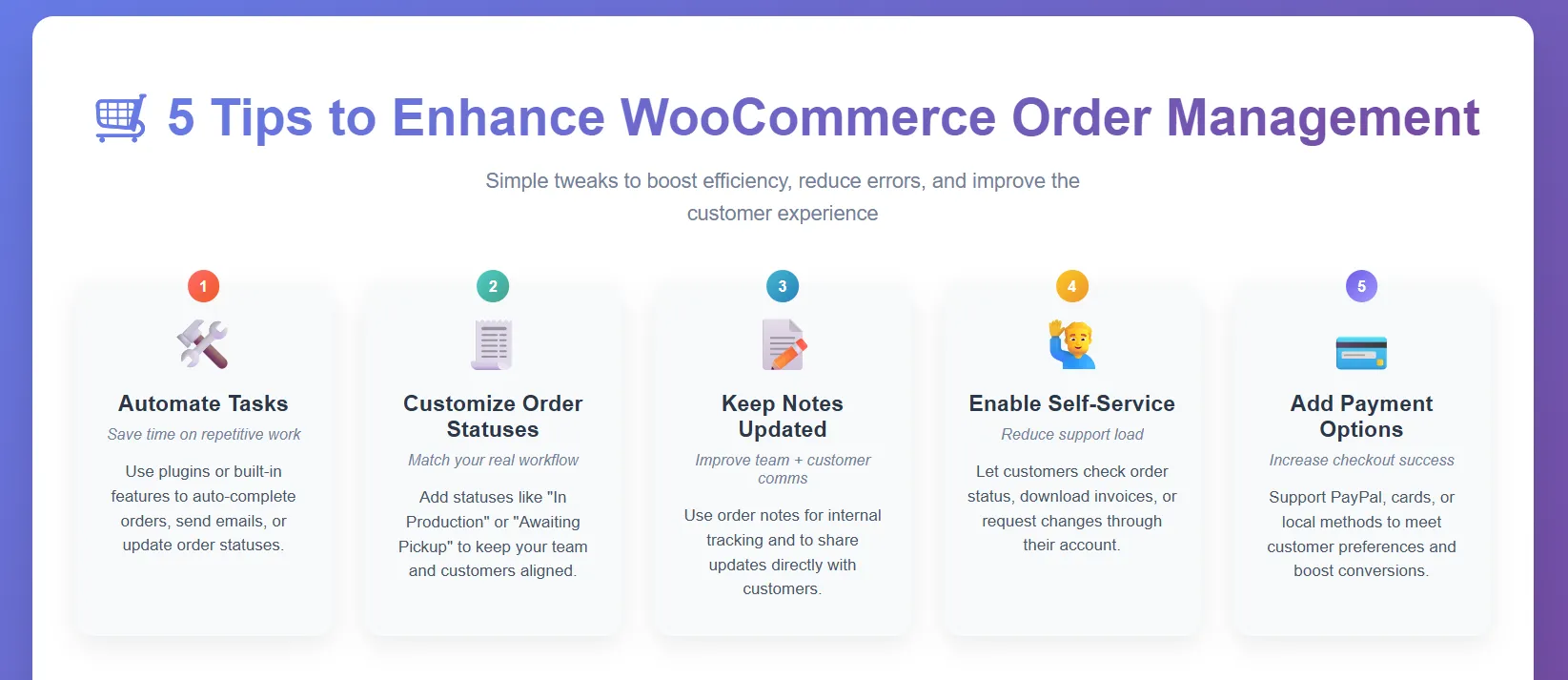 WooCommerce order management tips