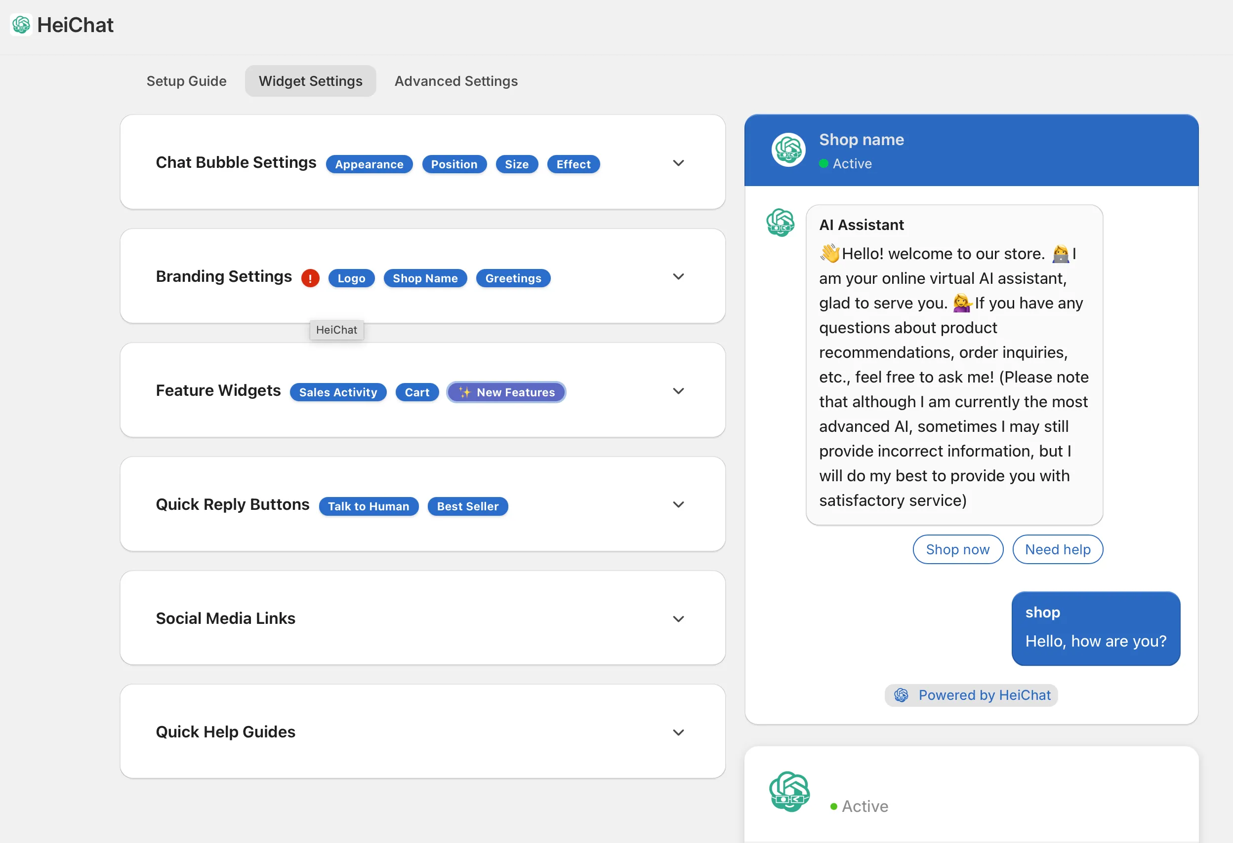 chatbot shopify