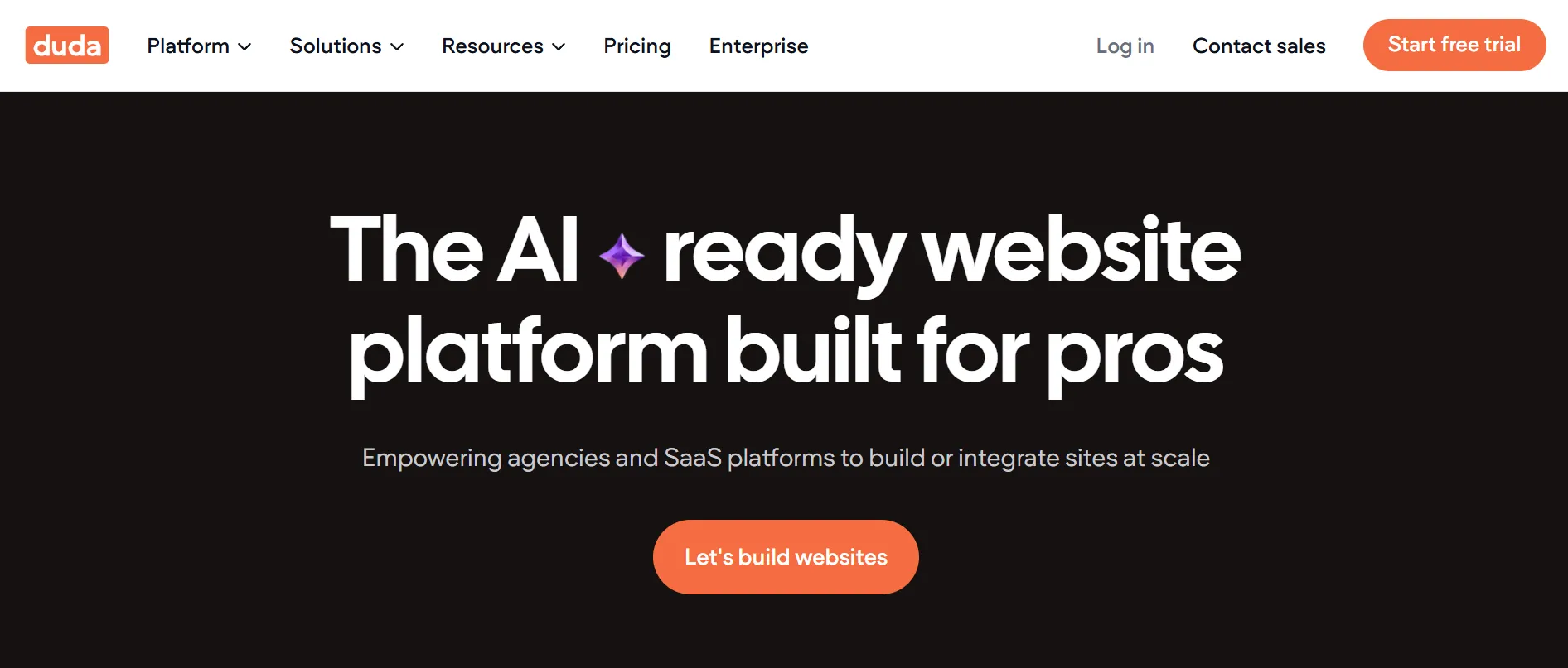 Duda homepage
