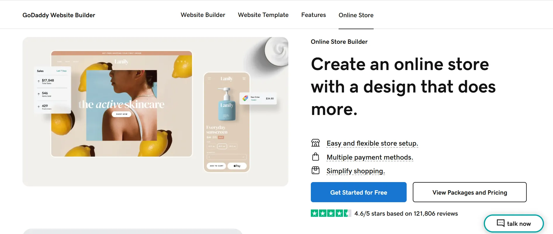 GoDaddy for online stores
