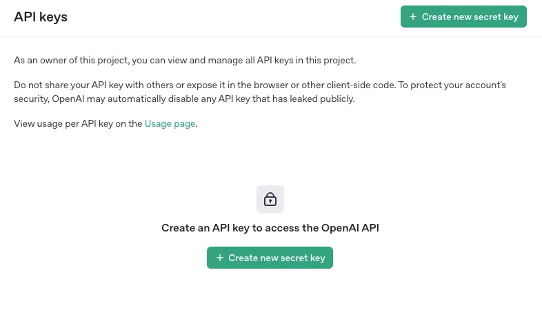 openai api key