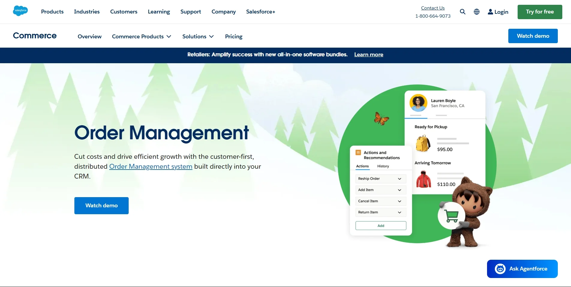 Salesforce Order Management website