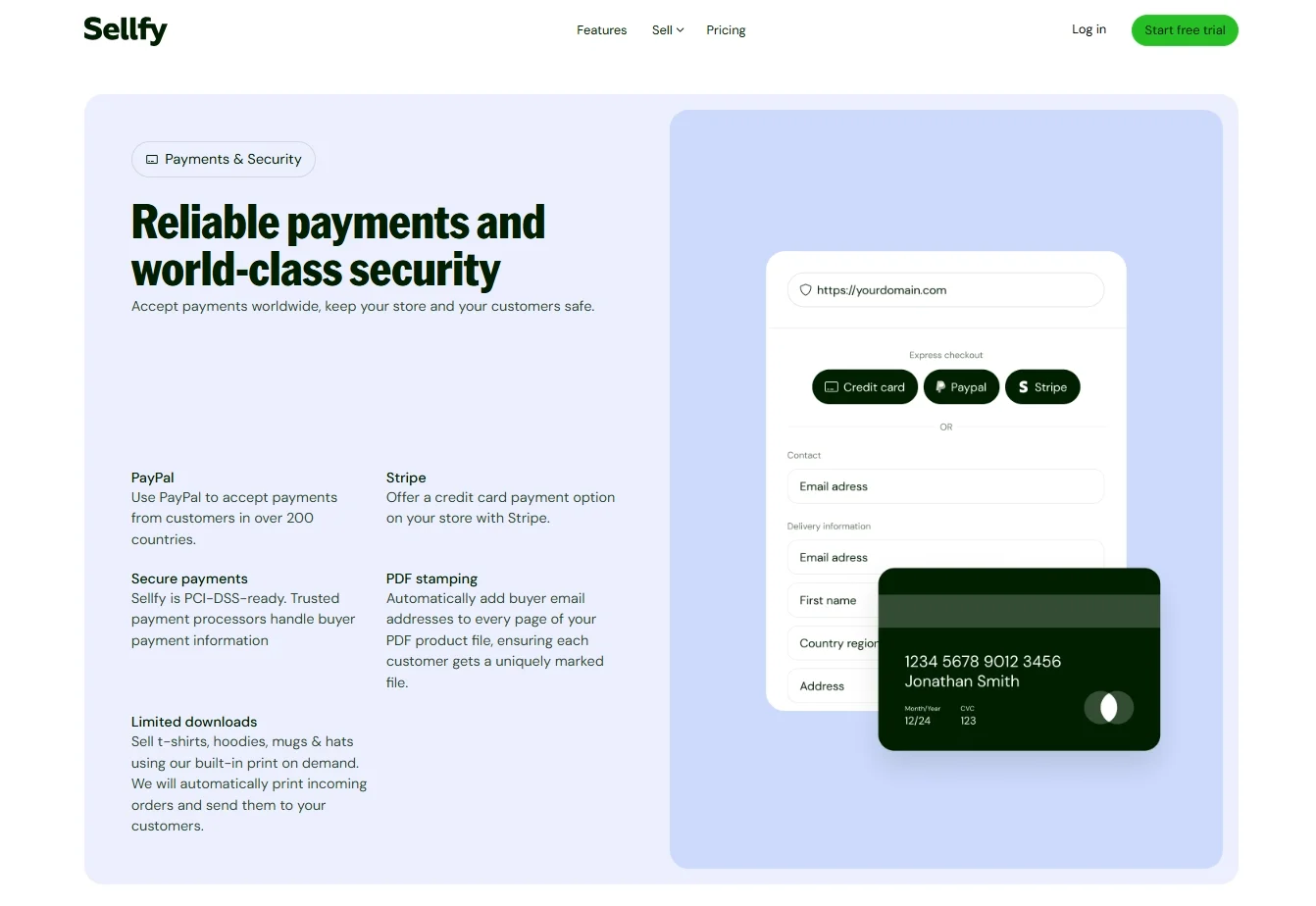 Sellfy payments