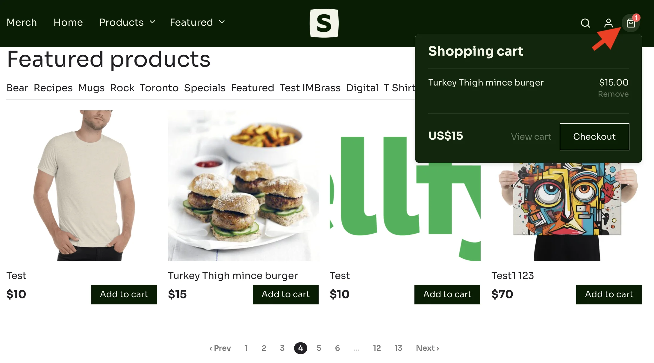 Sellfy storefront