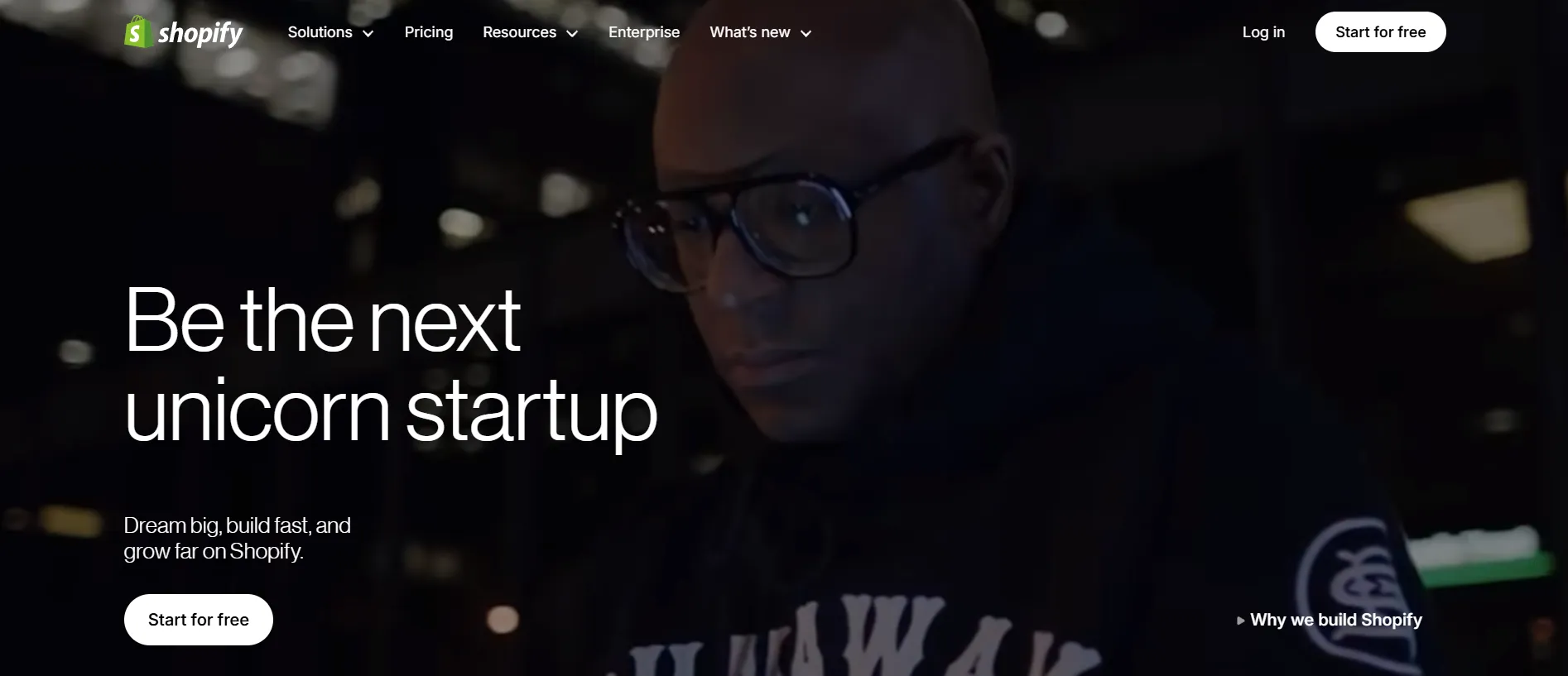 Shopify homepage