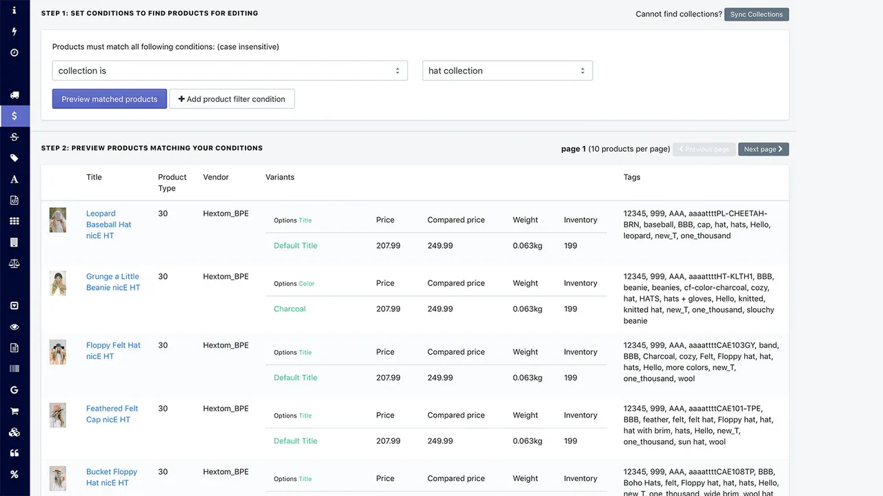 shopify-bulk-editting