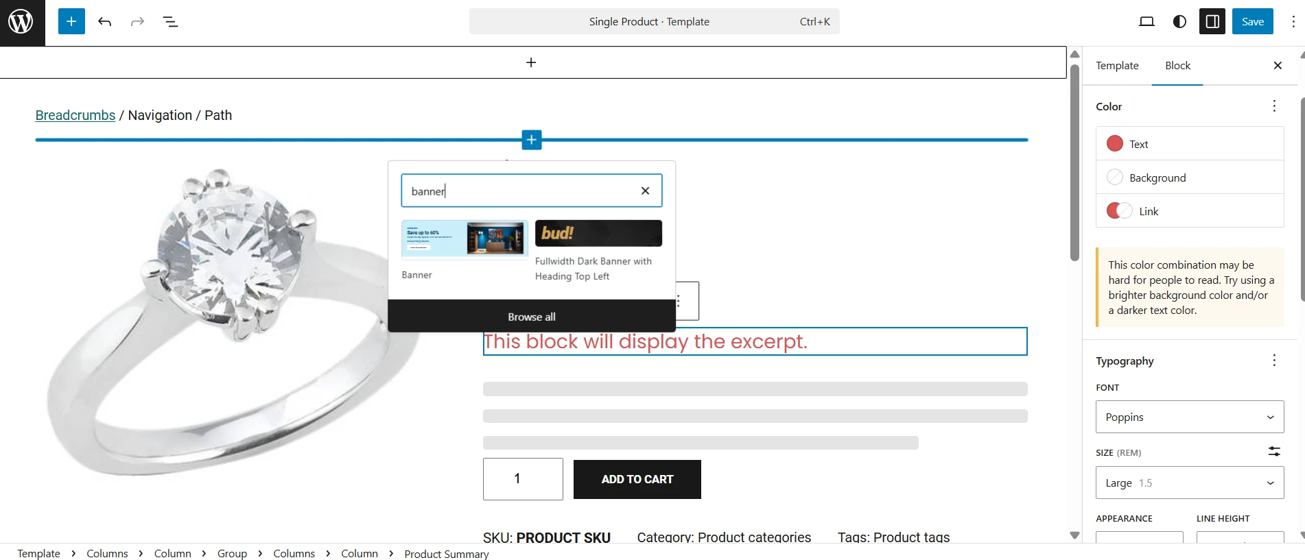 Step 4.1: Add custom block like banner