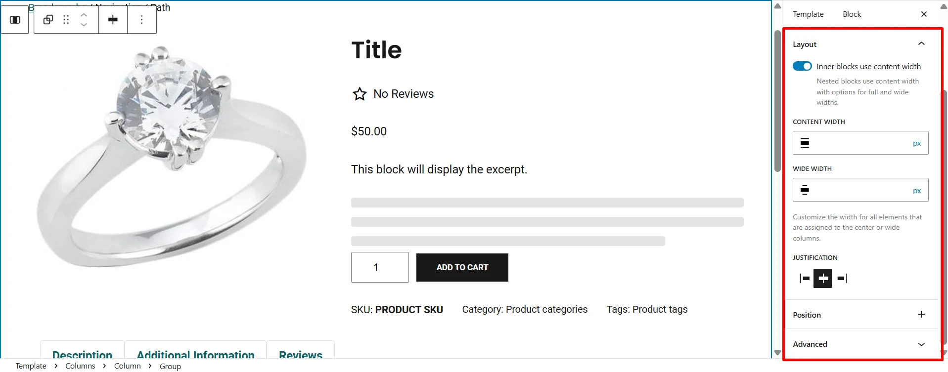 Step 2.4: Adjust global layout settings