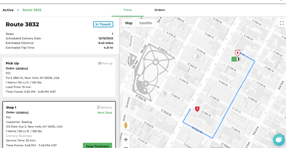 Real-time shipment tracking