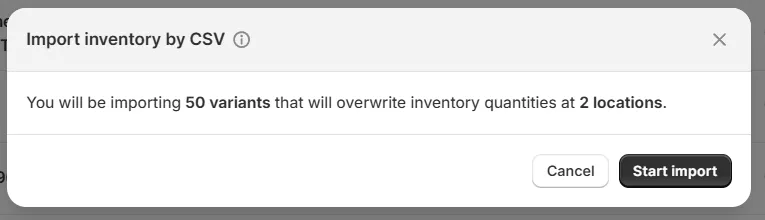 Review your import requirements before starting
