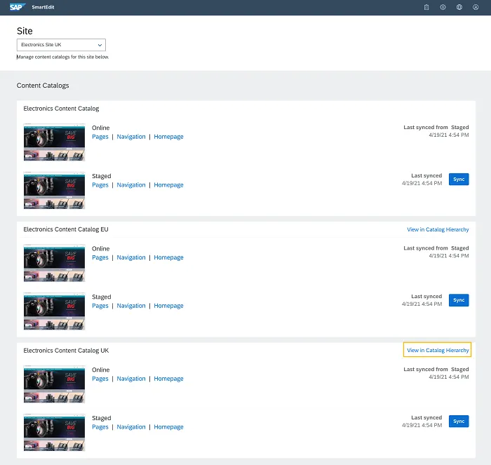 Managing multicountry stores on SAP Commerce Cloud