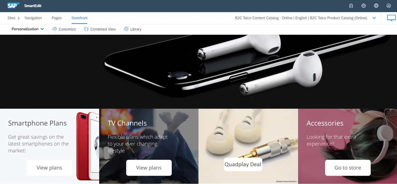 SmartEdit on SAP Commerce Cloud