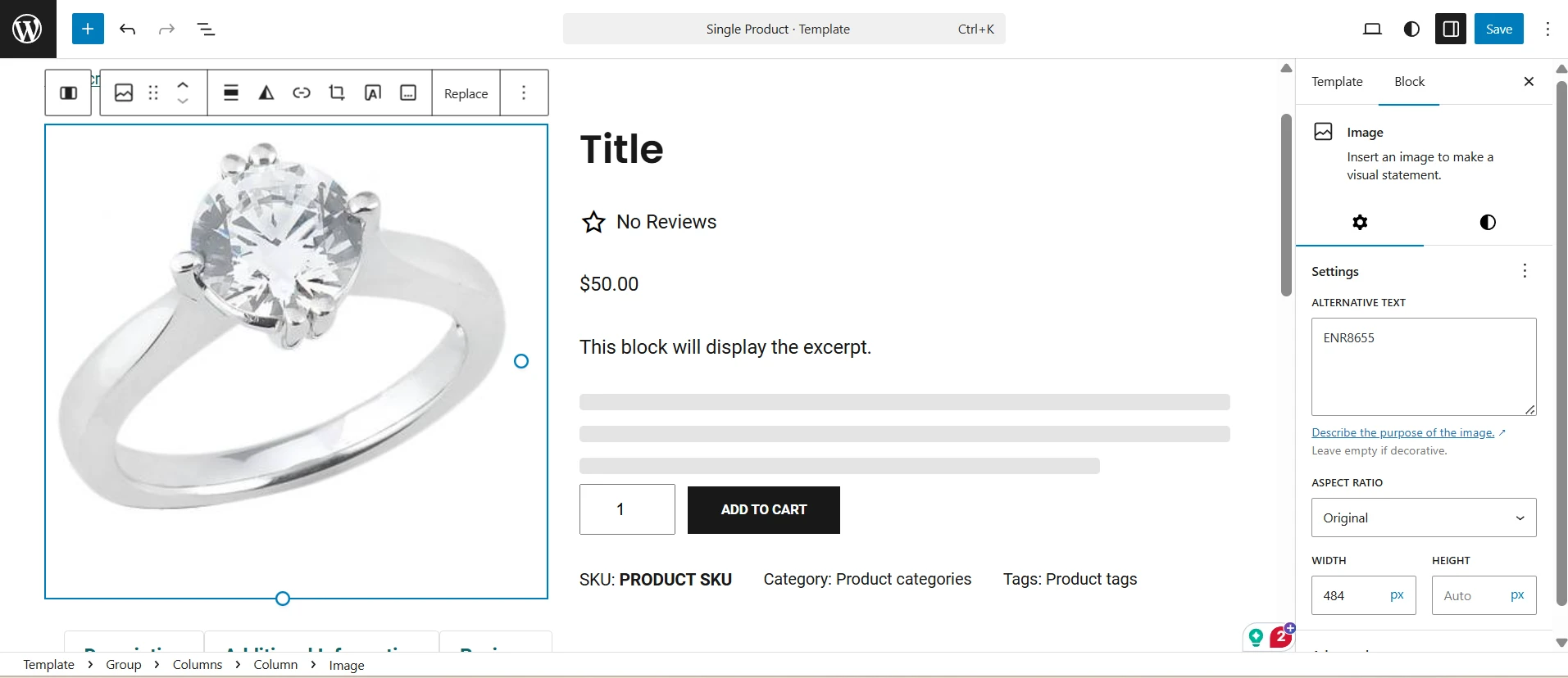 Step 2.1: Select parent block