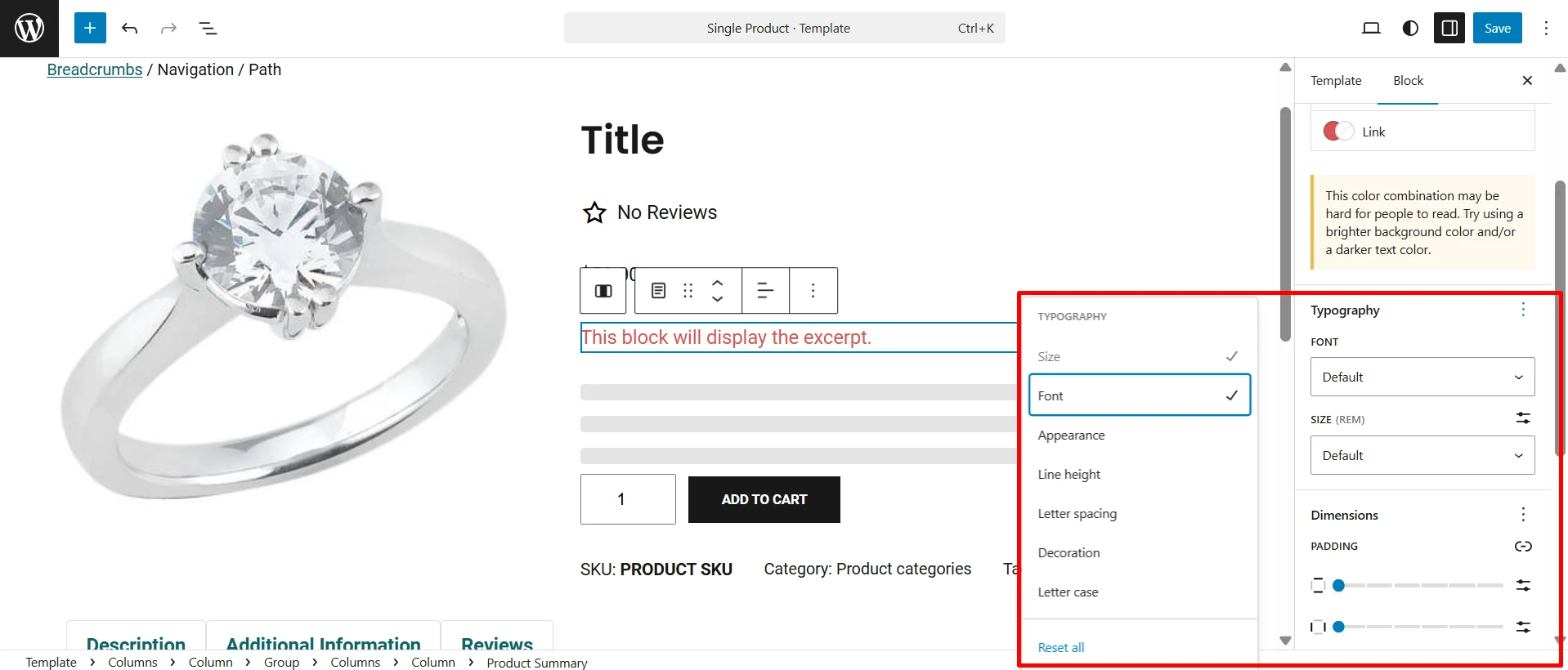 Step 3.3: Configure advanced settings for fonts