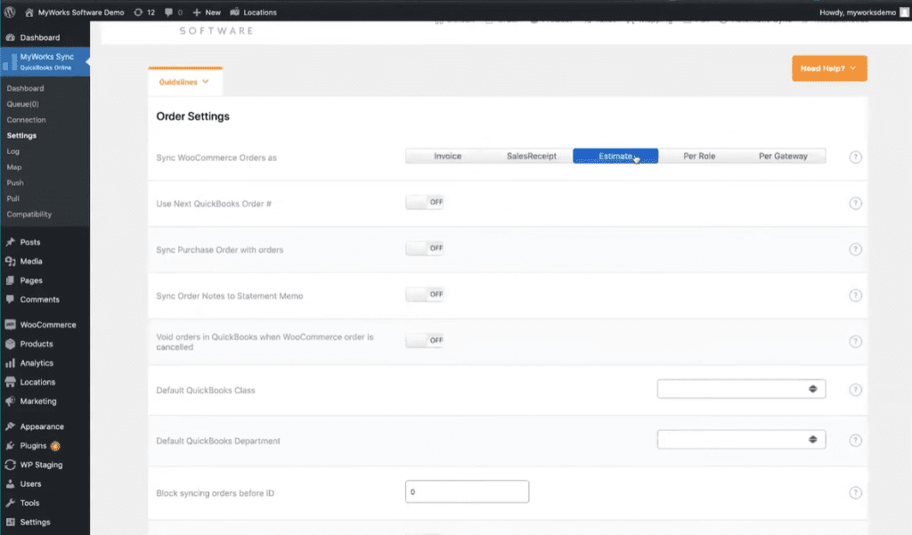 Step 3: Configure MyWorks settings