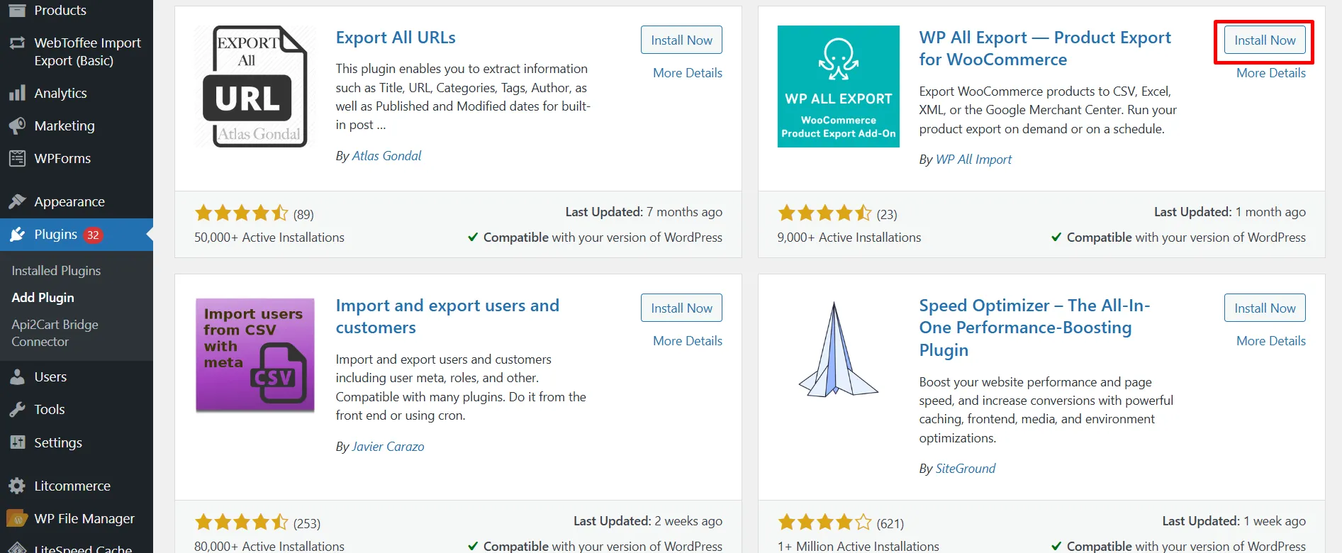 Step 1: Install WP All Export