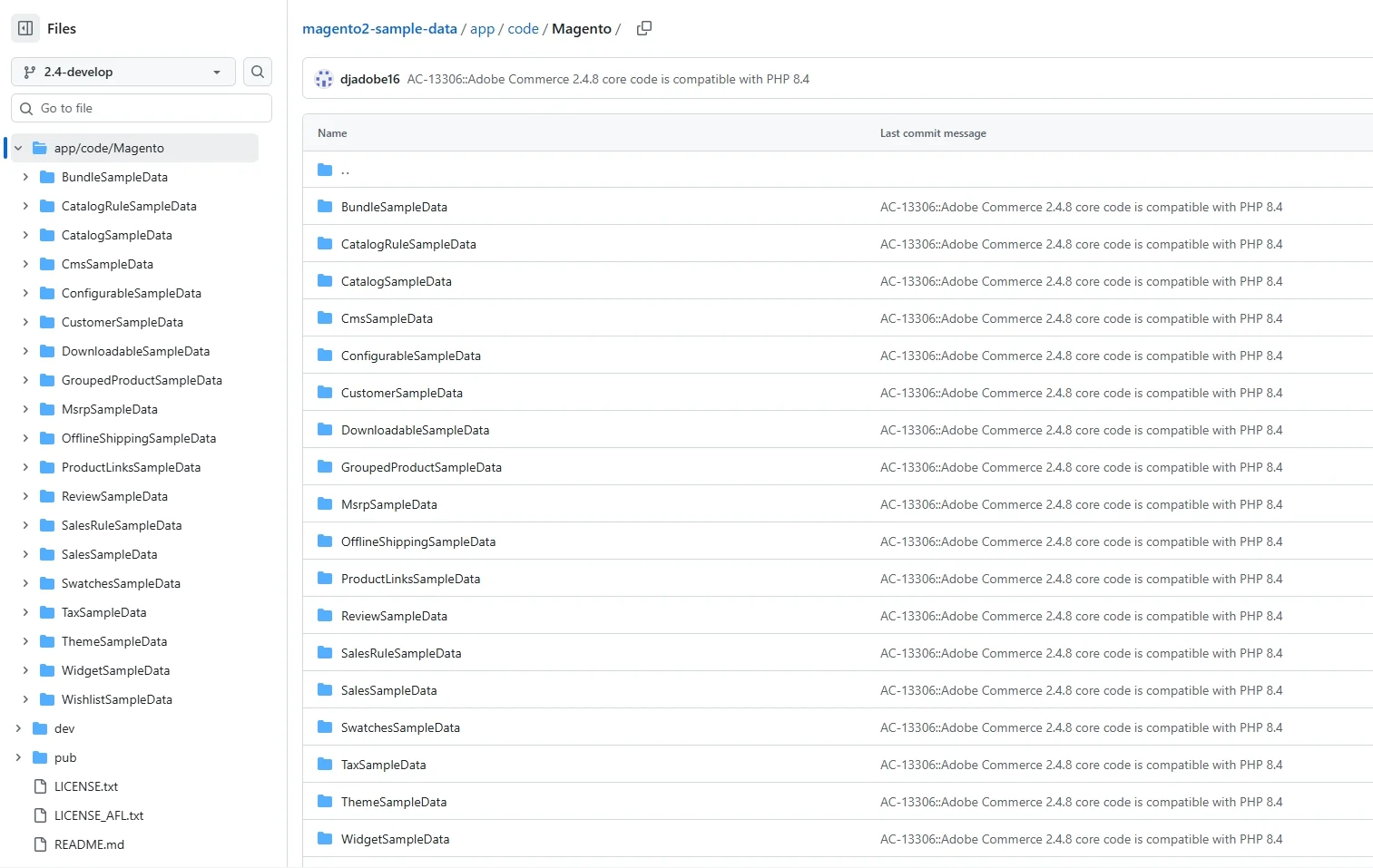 Magento 2 sample data