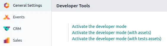 Odoo develper tools