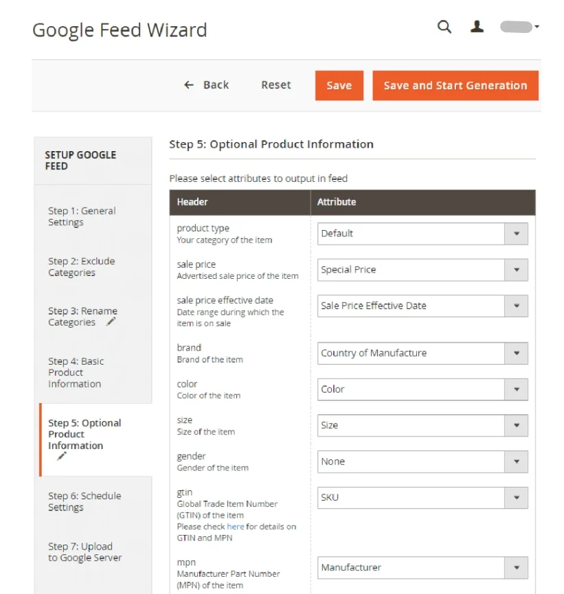 Use Magento data feed to import products to Google Shopping