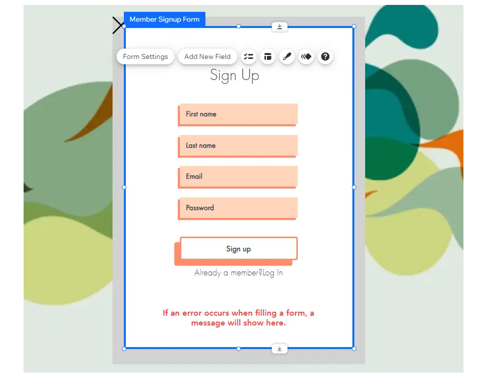 Wix custom member login form