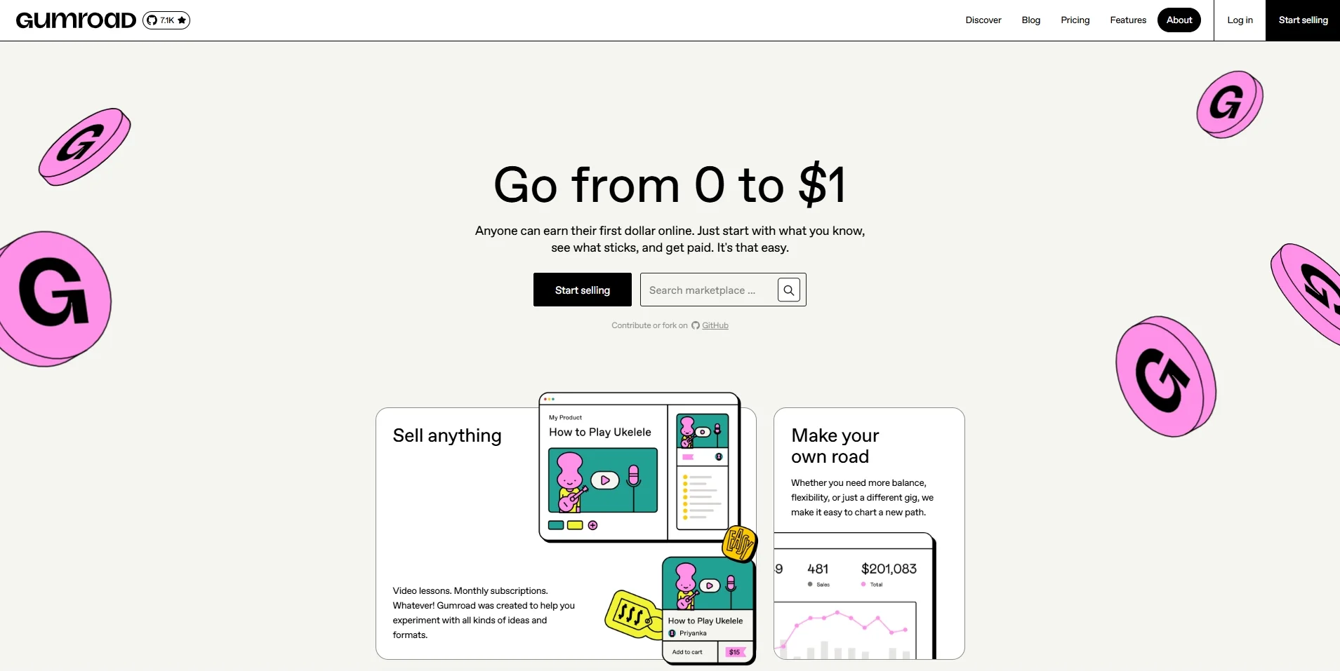 Gumroad website
